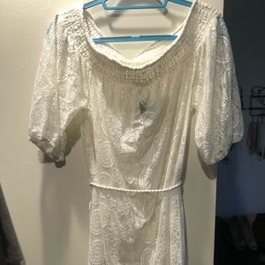 Off the shoulder long summer top